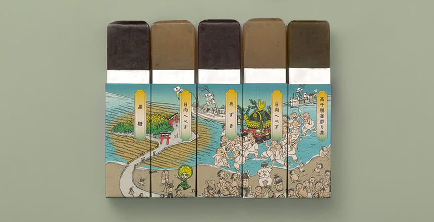 青島と海を渡る祭礼パッケージイラスト2